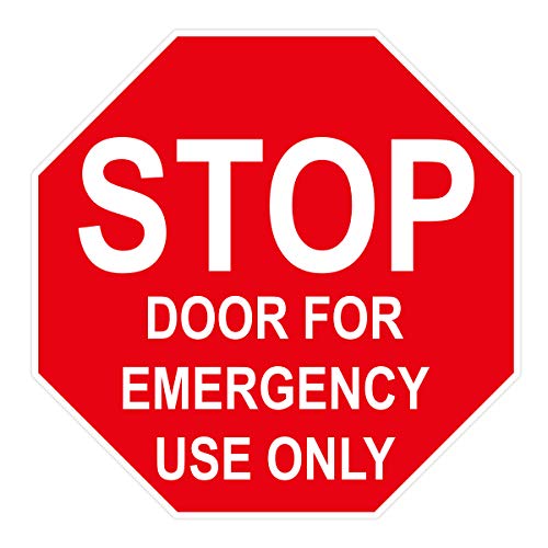 Stop, Door for Emergency Use Only Octagon Sign