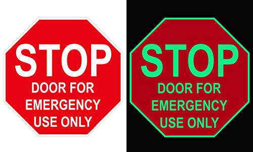 Stop, Door for Emergency Use Only Octagon Sign