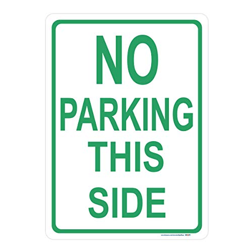 No Parking This Side (Green) Sign