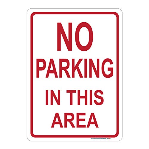 No Parking in This Area Sign