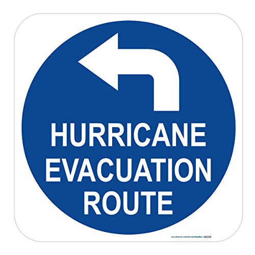 Interstate Signways Hurricane Evacuation Route (Left Ahead Arrow) Sign ...