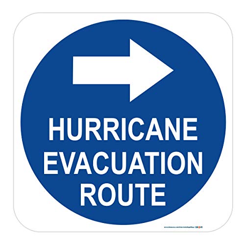 Hurricane Evacuation Route Right Arrow Sign