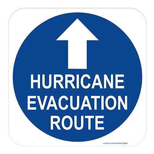 Hurricane Evacuation Route Up Arrow Sign