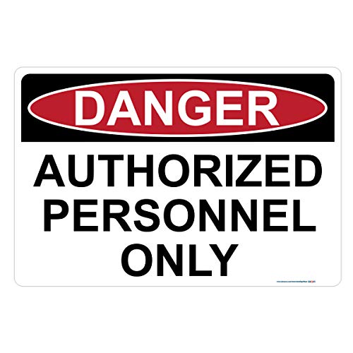 Danger Authorized Personnel Only Horizontal Metal Sign