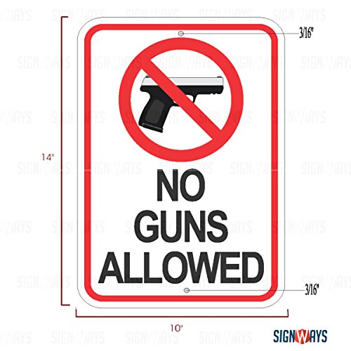 No Guns Allowed Sign