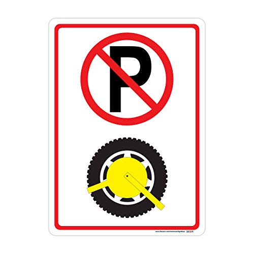 No Parking (Symbol) Boot Warning Sign