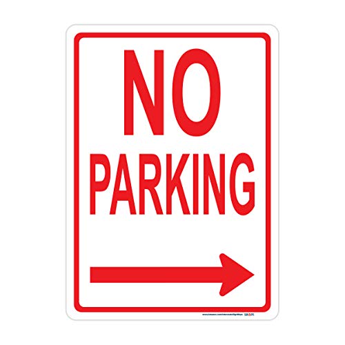 No Parking, with Right Arrow Sign