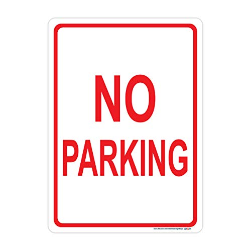 No Parking Aluminum Rectangle Sign