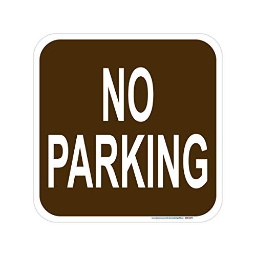 Brown No Parking Sign
