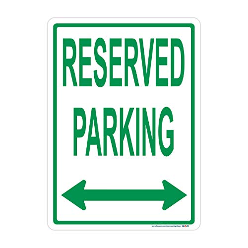 Reserved Parking Double Arrow (green) Sign