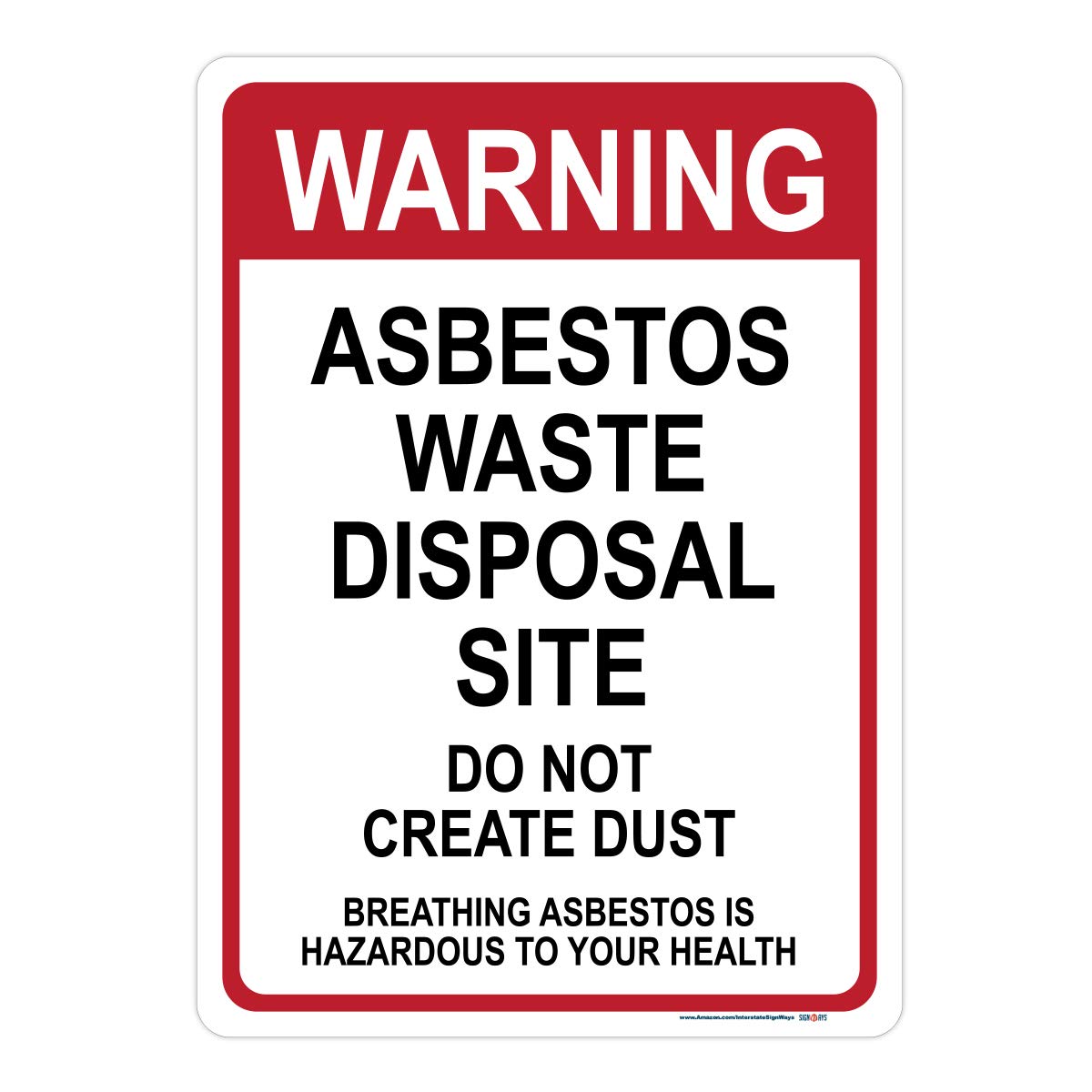 Signways, Asbestos Waste Disposal SignHigh Quality Reflective Aluminum ...