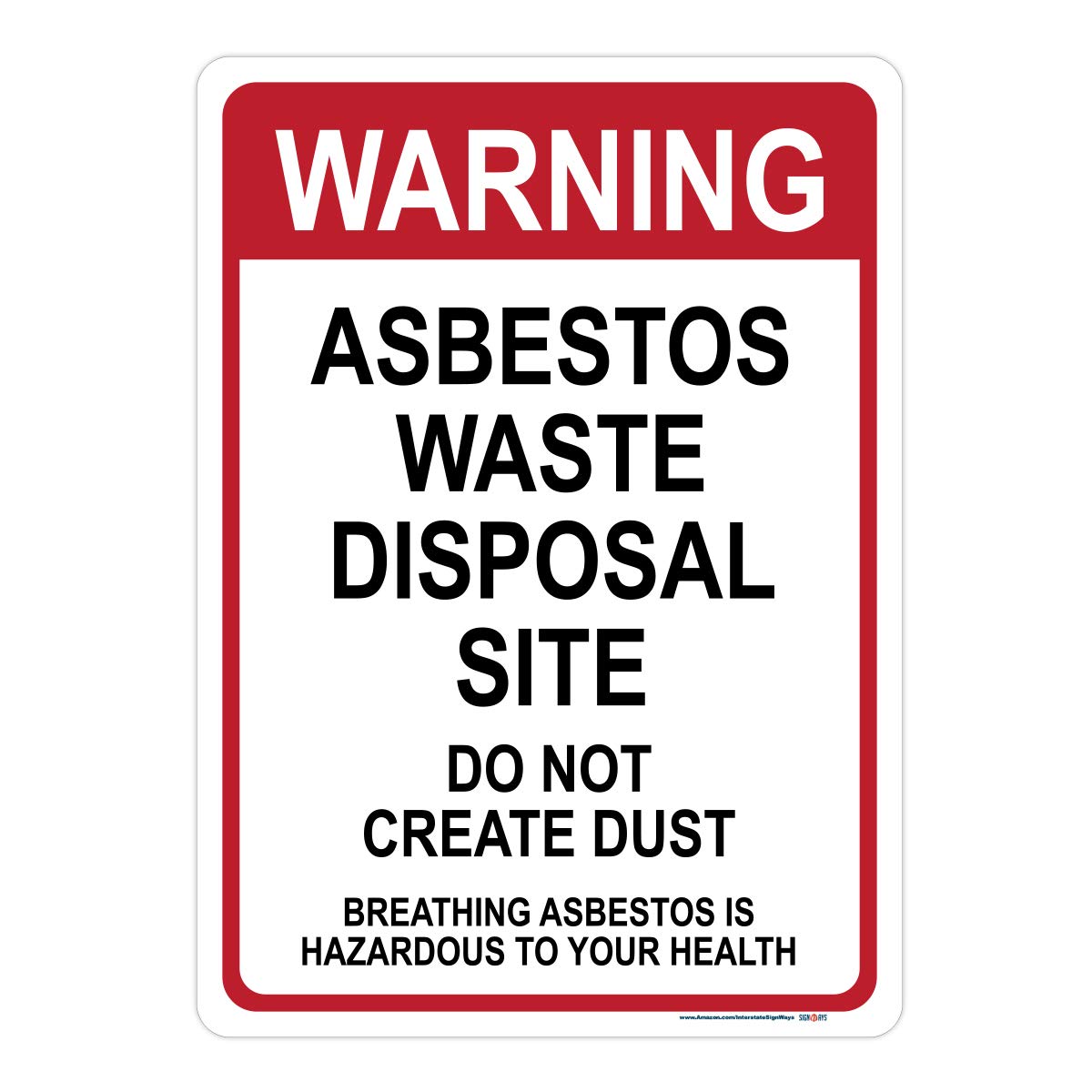 Asbestos Waste Disposal Sign