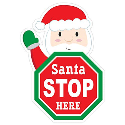  Christmas Santa Stop Here Sign