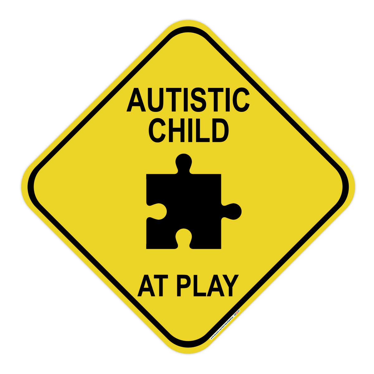 Interstate SignWays Autism Awareness, Autistic Child At Play Sign ...