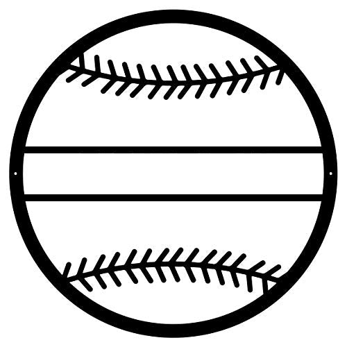 Customizable Baseball/Softball Powder Coated Metal Decor