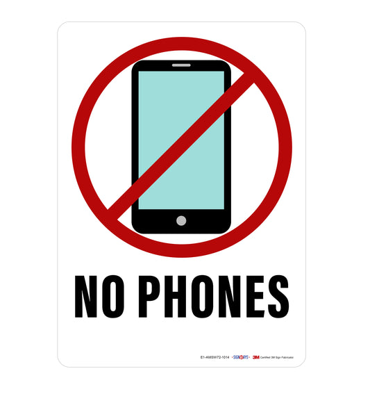 No Cell Phone Permitted Sign