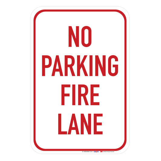 No Parking Fire Lane Sign