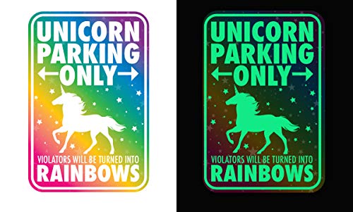 Unicorn Parking Only, Violators Will Be Turned Into Rainbows Sign