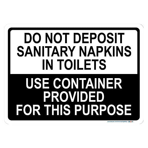 Interstate SignWays Do Not Deposit Sanitary Napkins in Toilets Sign ...