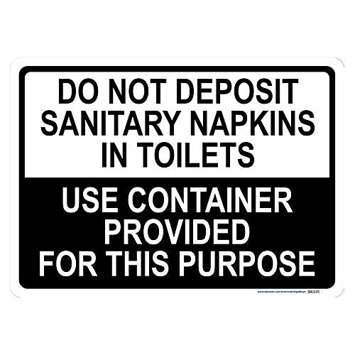 Do Not Deposit Sanitary Napkins in Toilets