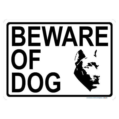 Beware of Dog w/ Dog Silhouette