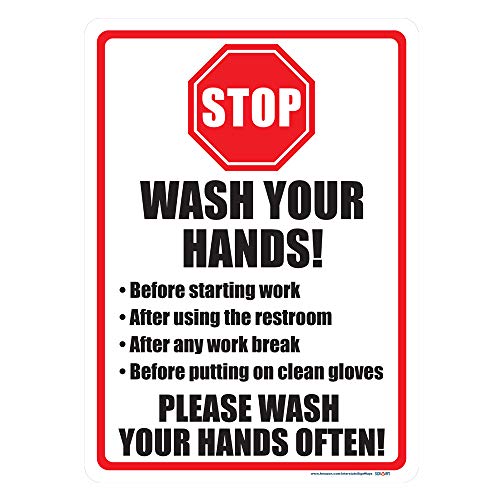 Stop! Wash Your Hands, Please Wash Your Hands Often Sign