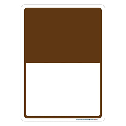 Customizable Half Brown/Half White Sign