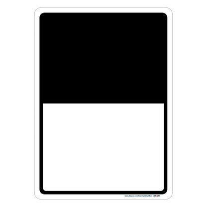 Customizable half black half white sign