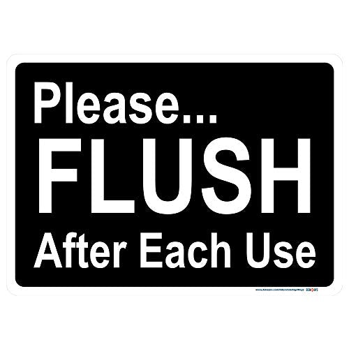 Please Flush After Each Use Bathroom Sign