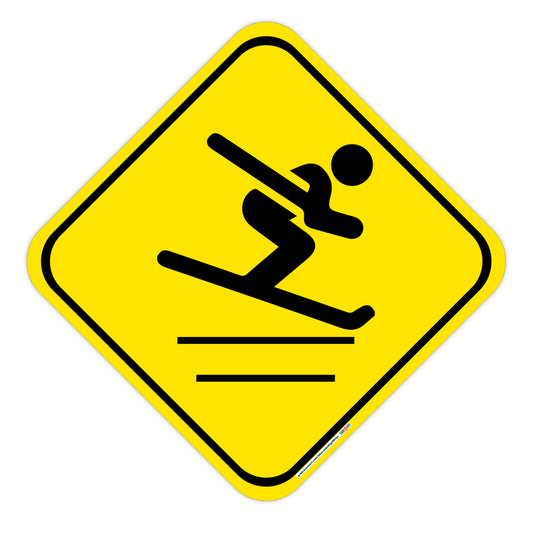 Skier Warning Sign