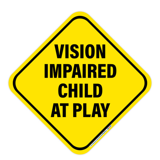 Vision Impaired Child At Play Sign