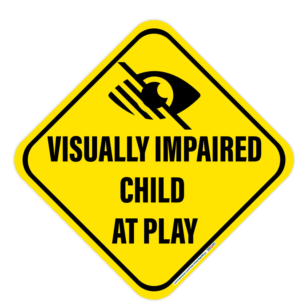 Interstate SignWays Eye Symbol Visually Impaired Child At Play Sign ...