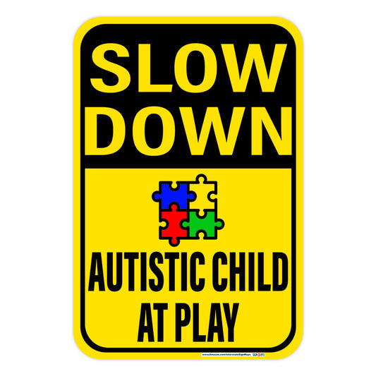 Slow Down! (Symbol) Autistic Child At Play