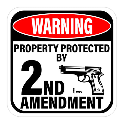 Warning! Property Protected By The Second Amendment Sign