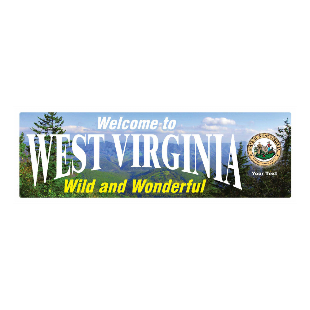 Customizable Welcome To West Virginia Sign