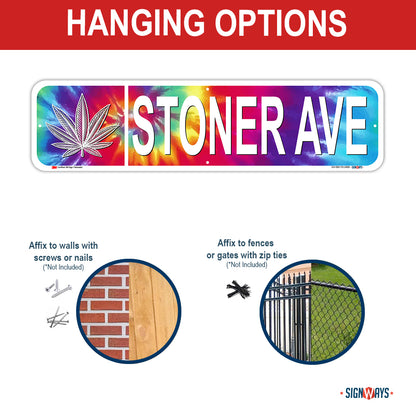 Stoner Ave Tie-Dye Street Sign