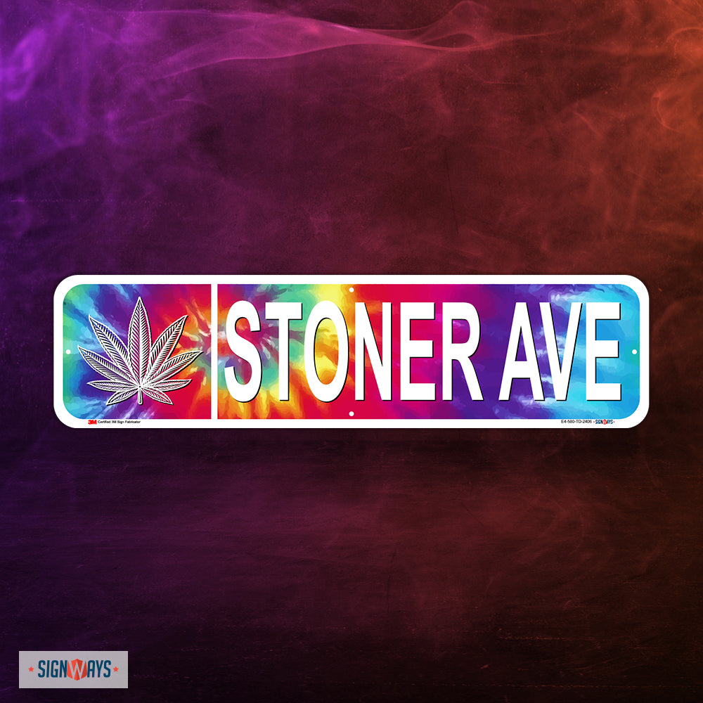 Stoner Ave Tie-Dye Street Sign