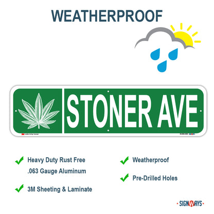 Stoner Ave Tie-Dye Street Sign