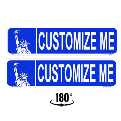 Customizable Statue of Liberty Double-Sided Street Sign