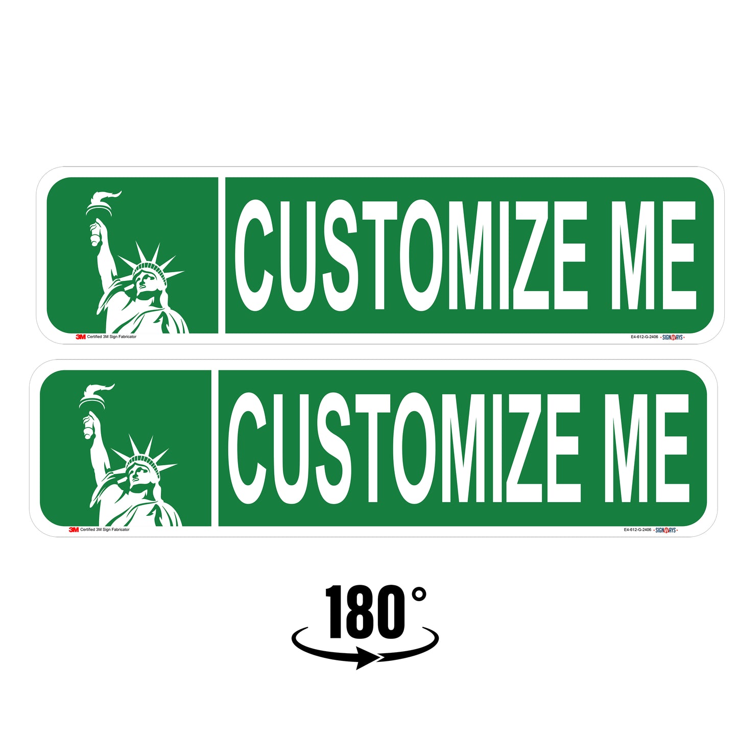 Customizable Statue of Liberty Double-Sided Street Sign