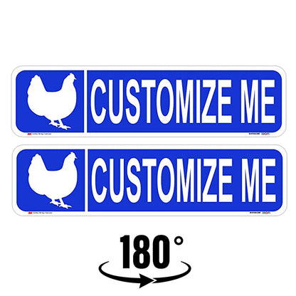 Customizable Chicken Street Signs