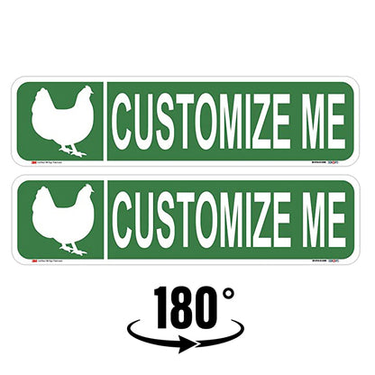 customizable chicken street signs green