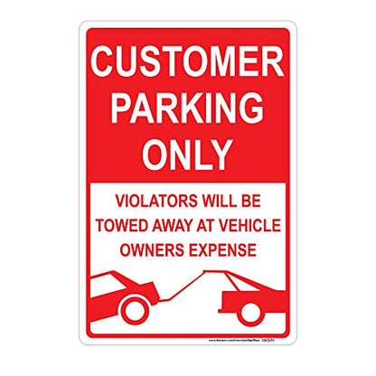 Customer Parking Only Sign