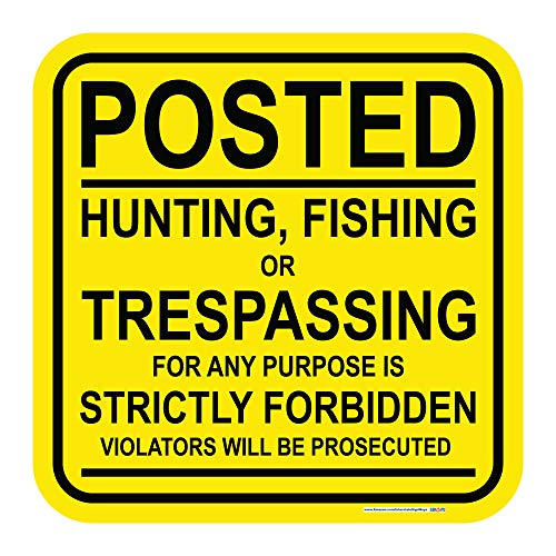 Posted, No Hunting, Fishing, or Trespassing Sign