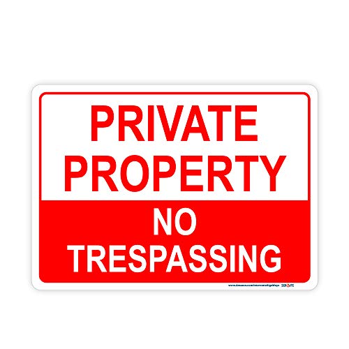 Private Property, No Trespassing Fence Sign