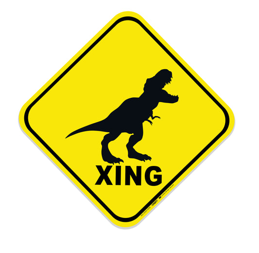 T-Rex Crossing Dinosaur Sign