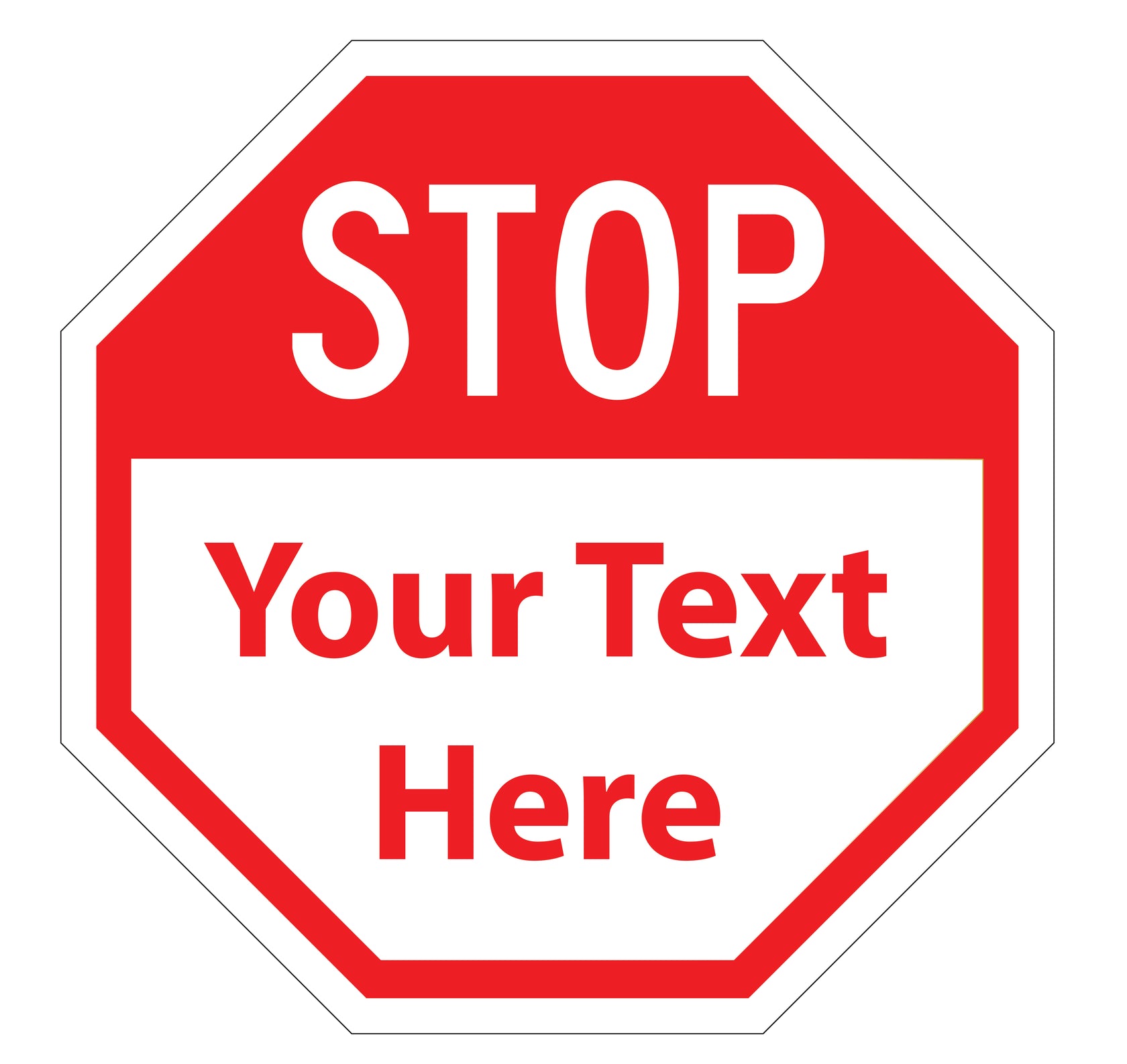 Signways, Customizable Stop SignHigh Quality Reflective Aluminum, Made ...