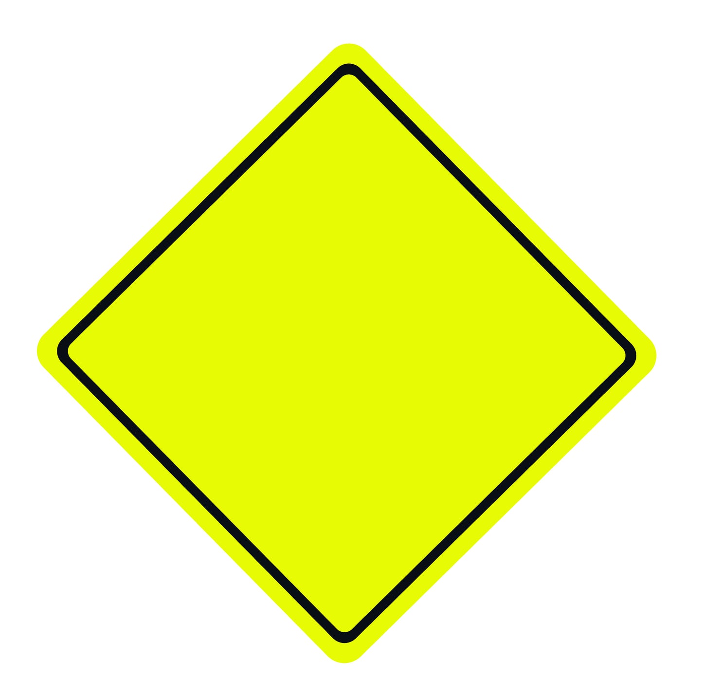 Customizable Novelty Diamond (Flourescent Yellow/Green) Sign