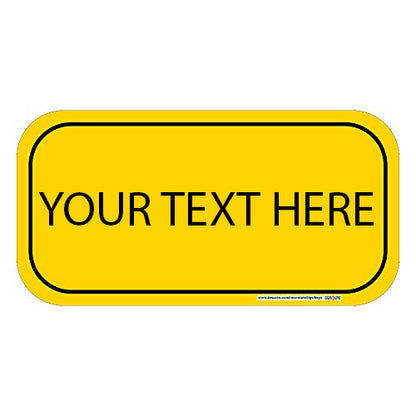Customizable Horizontal Plaque with Yellow Background Sign