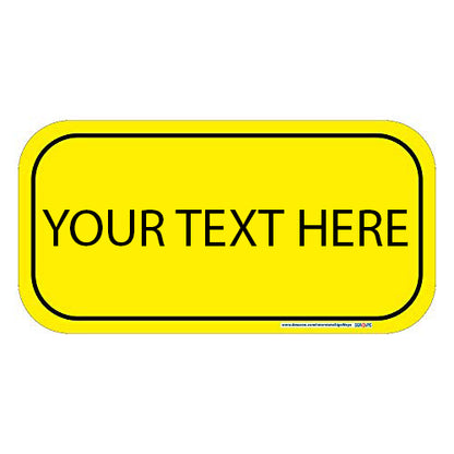 Customizable Horizontal Plaque with Yellow Background Sign